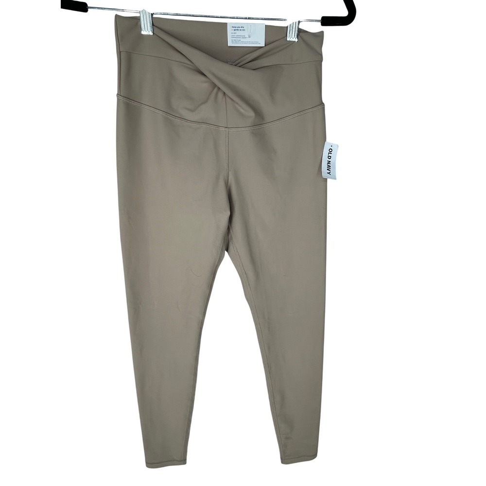 Old Navy Active PowerSoft Extra High Rise Leggings Tan Women's Size MED NWT